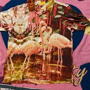 Rare Golf Wang flamingo print button down Size L